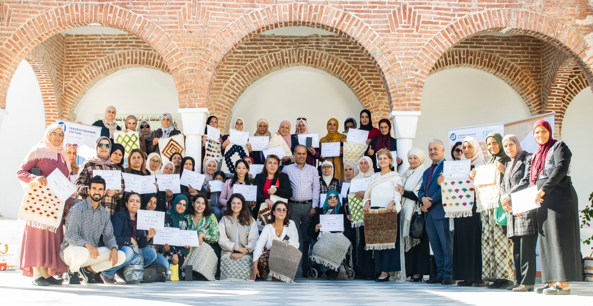 Bénéficiaires du projet Ras Malek Fi Darek, consacré à l'entrepreneuriat féminin et à l'autonomie économique en milieu rural